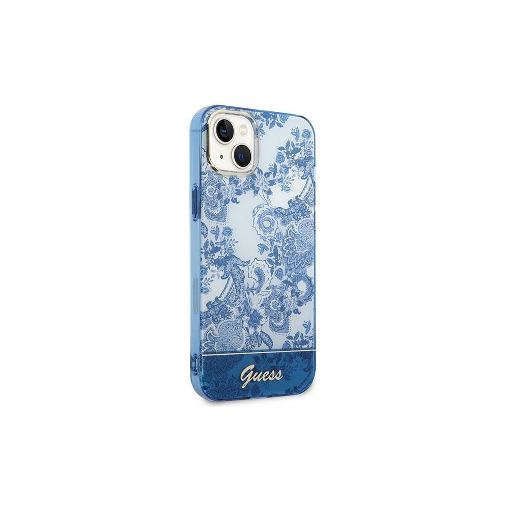 Etui Guess GUHCP14MHGPLHB Apple iPhone 14 Plus / 15 Plus niebieski/blue hardcase Porcelain Collection