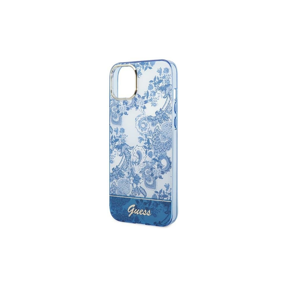 Etui Guess GUHCP14MHGPLHB Apple iPhone 14 Plus / 15 Plus niebieski/blue hardcase Porcelain Collection