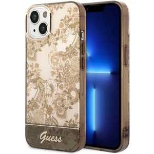 Etui Guess GUHCP14MHGPLHC Apple iPhone 14 Plus / 15 Plus ochre hardcase Porcelain Collection