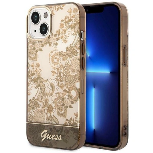Buy Guess GUHCP14MHGPLHC Apple iPhone 14 Plus / 15 Plus ochre hardcase Porcelain Collection - GUE1998 - {ean13} - Home Screen Store Europe