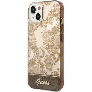 Etui Guess GUHCP14MHGPLHC Apple iPhone 14 Plus / 15 Plus ochre hardcase Porcelain Collection