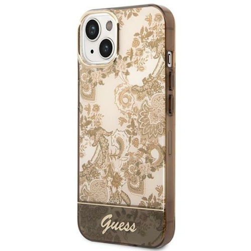 Buy Guess GUHCP14MHGPLHC Apple iPhone 14 Plus / 15 Plus ochre hardcase Porcelain Collection - GUE1998 - {ean13} - Home Screen Store Europe
