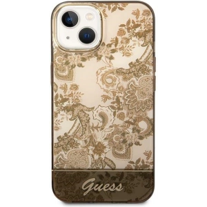 Etui Guess GUHCP14MHGPLHC Apple iPhone 14 Plus / 15 Plus ochre hardcase Porcelain Collection