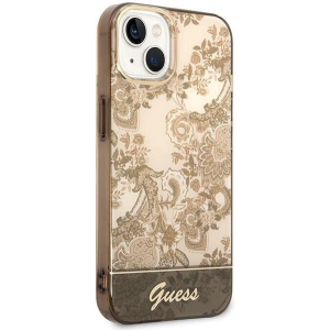 Etui Guess GUHCP14MHGPLHC Apple iPhone 14 Plus / 15 Plus ochre hardcase Porcelain Collection