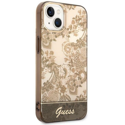 Buy Guess GUHCP14MHGPLHC Apple iPhone 14 Plus / 15 Plus ochre hardcase Porcelain Collection - GUE1998 - {ean13} - Home Screen Store Europe