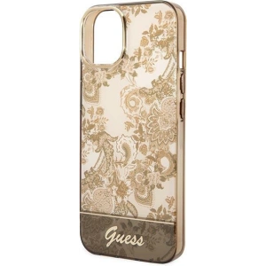 Etui Guess GUHCP14MHGPLHC Apple iPhone 14 Plus / 15 Plus ochre hardcase Porcelain Collection