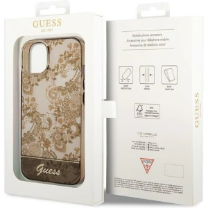 Etui Guess GUHCP14MHGPLHC Apple iPhone 14 Plus / 15 Plus ochre hardcase Porcelain Collection