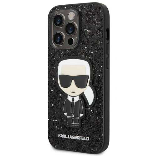 Kup Etui Karl Lagerfeld KLHCP14XGFKPK Apple iPhone 14 Pro Max hardcase černý/black Glitter Flakes Ikonik - KLD1064 - {ean13} - Sklep Home Screen