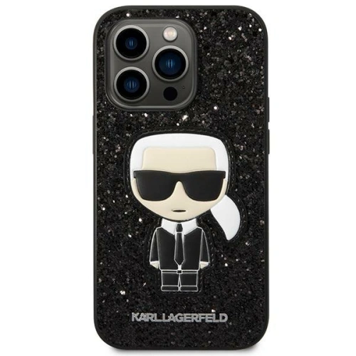 Kup Etui Karl Lagerfeld KLHCP14XGFKPK Apple iPhone 14 Pro Max hardcase negru/black Glitter Flakes Ikonik - KLD1064 - {ean13} - Sklep Home Screen