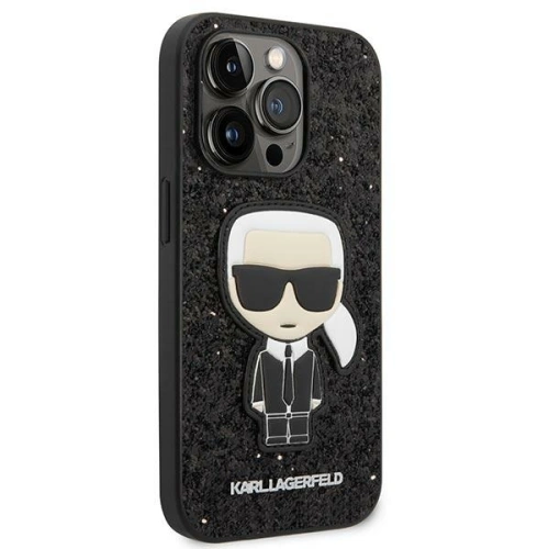 Kup Etui Karl Lagerfeld KLHCP14XGFKPK Apple iPhone 14 Pro Max hardcase negru/black Glitter Flakes Ikonik - KLD1064 - {ean13} - Sklep Home Screen