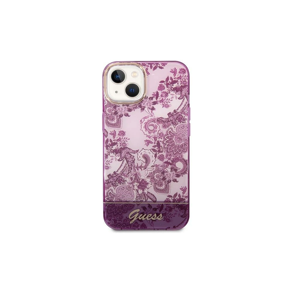 Etui Guess GUHCP14MHGPLHF Apple iPhone 14 Plus / 15 Plus fuksja/fuschia hardcase Porcelain Collection