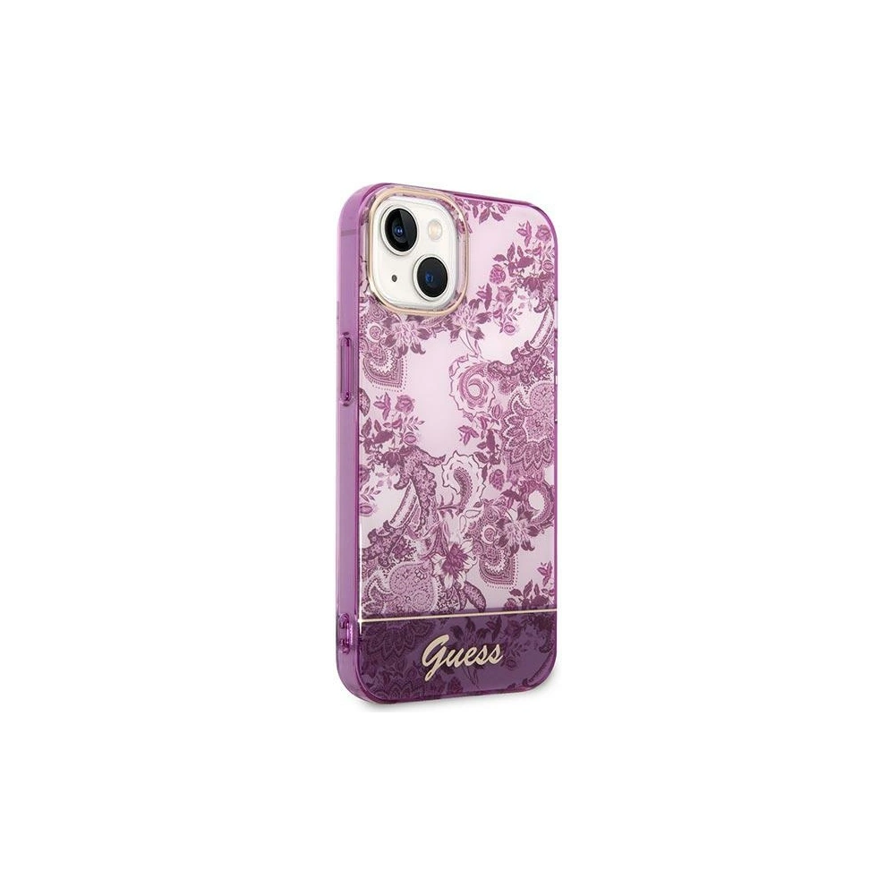 Etui Guess GUHCP14MHGPLHF Apple iPhone 14 Plus / 15 Plus fuksja/fuschia hardcase Porcelain Collection