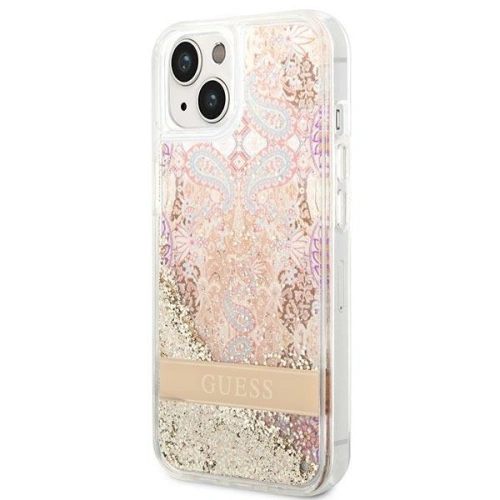 Kup Case Guess GUHCP14MLFLSD Apple iPhone 14 Plus / 15 Plus gold/hartschale Paisley Flüssigglitzer - GUE2000 - {ean13} - Sklep Home Screen