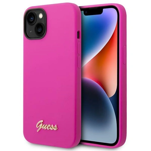 Kup Etui Guess GUHCP14MSLSMF Apple iPhone 14 Plus / 15 Plus fuchsie/fuchsie tvrdý kryt Silikonové Vintage Zlaté Logo - GUE2001 - {ean13} - Sklep Home Screen