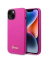 Guess GUHCP14MSLSMF Apple iPhone 14 Plus / 15 Plus fuschia hard case Silicone Vintage Gold Logo