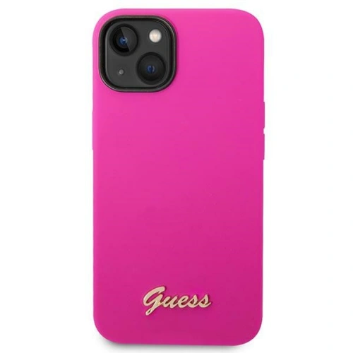 Kup Etui Guess GUHCP14MSLSMF Apple iPhone 14 Plus / 15 Plus fuchsie/fuchsie tvrdý kryt Silikonové Vintage Zlaté Logo - GUE2001 - {ean13} - Sklep Home Screen