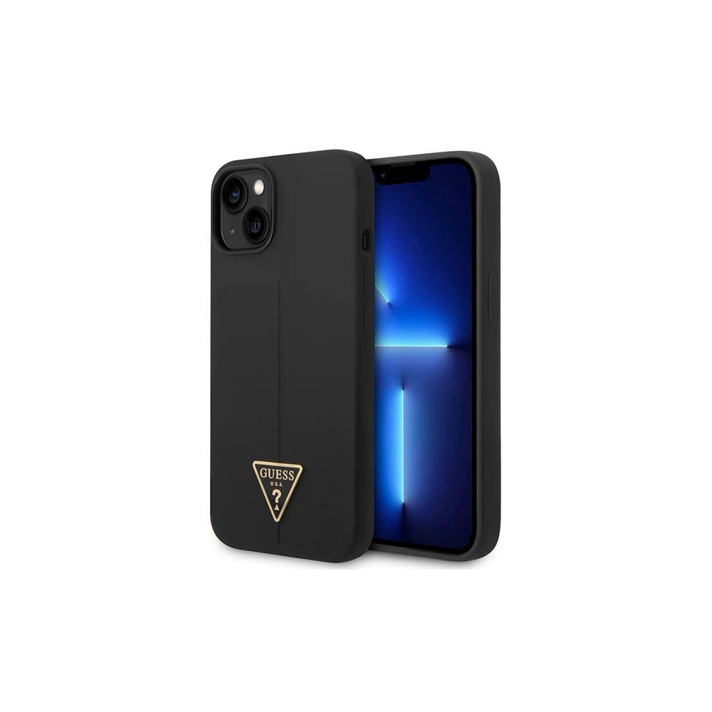 Etui Guess GUHCP14MSLTGK Apple iPhone 14 Plus / 15 Plus czarny/black hardcase Silicone Triangle
