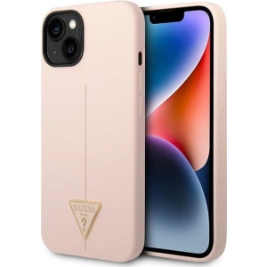 Etui Guess GUHCP14MSLTGP Apple iPhone 14 Plus / 15 Plus różowy/pink hardcase Silicone Triangle