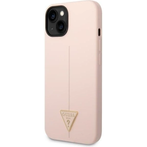 Etui Guess GUHCP14MSLTGP Apple iPhone 14 Plus / 15 Plus różowy/pink hardcase Silicone Triangle