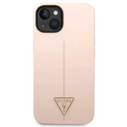 Buy Guess GUHCP14MSLTGP Apple iPhone 14 Plus / 15 Plus pink hardcase Silicone Triangle - GUE2004 - {ean13} - Home Screen Store Europe