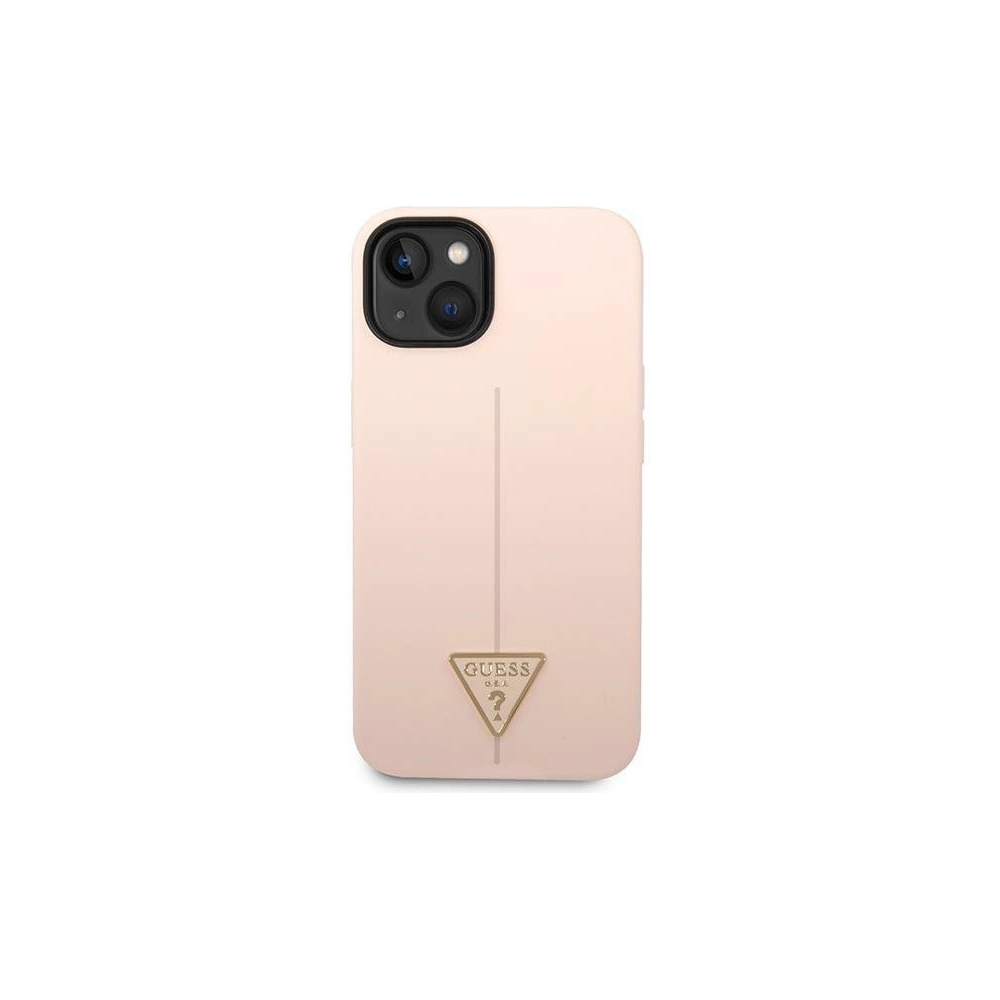 Etui Guess GUHCP14MSLTGP Apple iPhone 14 Plus / 15 Plus różowy/pink hardcase Silicone Triangle