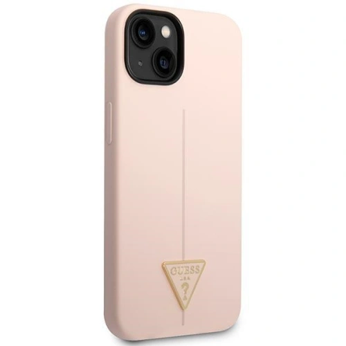 Buy Guess GUHCP14MSLTGP Apple iPhone 14 Plus / 15 Plus pink hardcase Silicone Triangle - GUE2004 - {ean13} - Home Screen Store Europe
