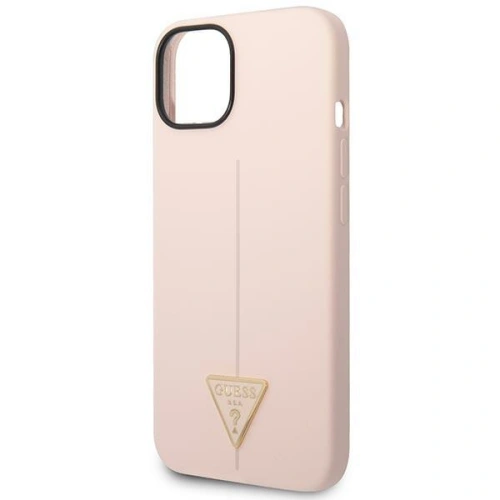 Buy Guess GUHCP14MSLTGP Apple iPhone 14 Plus / 15 Plus pink hardcase Silicone Triangle - GUE2004 - {ean13} - Home Screen Store Europe