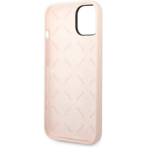 Etui Guess GUHCP14MSLTGP Apple iPhone 14 Plus / 15 Plus różowy/pink hardcase Silicone Triangle