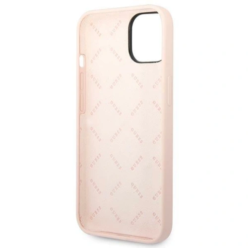 Buy Guess GUHCP14MSLTGP Apple iPhone 14 Plus / 15 Plus pink hardcase Silicone Triangle - GUE2004 - {ean13} - Home Screen Store Europe