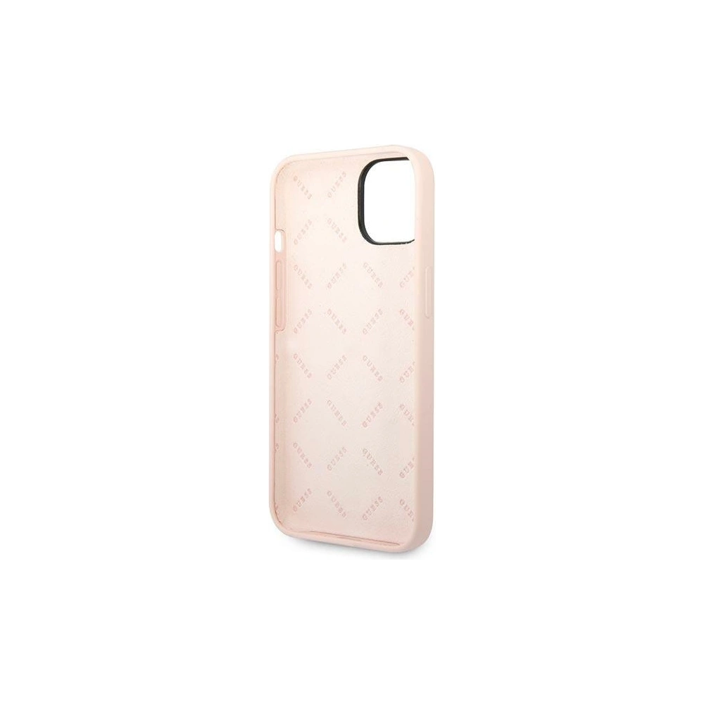 Etui Guess GUHCP14MSLTGP Apple iPhone 14 Plus / 15 Plus różowy/pink hardcase Silicone Triangle