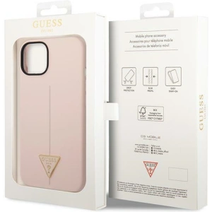 Etui Guess GUHCP14MSLTGP Apple iPhone 14 Plus / 15 Plus różowy/pink hardcase Silicone Triangle