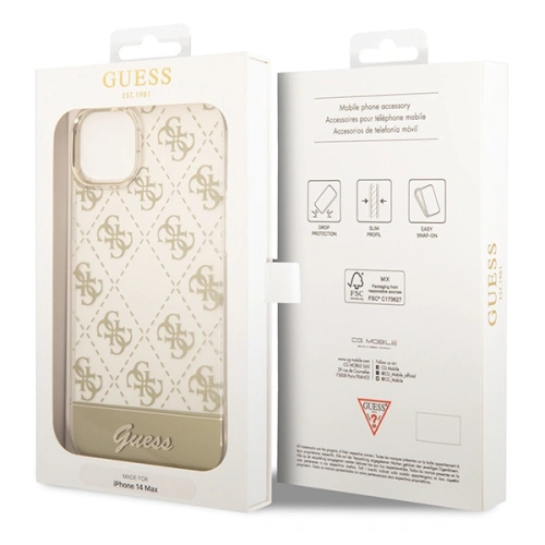 Kup Etui Guess GUHCP14SHG4MHG Apple iPhone 14 zlatý/gold hardcase 4G Pattern Script - GUE2006 - {ean13} - Sklep Home Screen