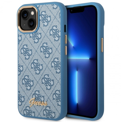 Kup Etui Guess GUHCP14SHG4SHB Apple iPhone 14 niebieski/blue hard case 4G Vintage Gold Logo - 3666339065287 - GUE2008 - Homescreen.pl