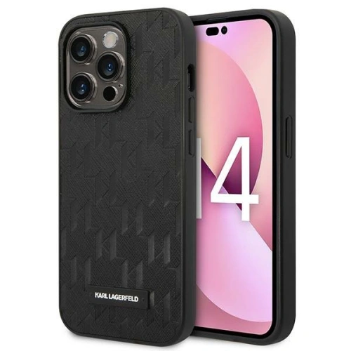 Kup Case Karl Lagerfeld KLHCP14XSAKLHPK Apple iPhone 14 Pro Max Hardcase schwarz/black Saffiano Mono Metall-Logo - KLD1071 - {ean13} - Sklep Home Screen