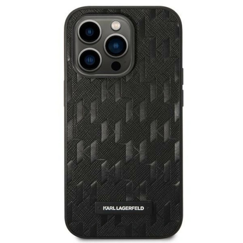 Kup Etui Karl Lagerfeld KLHCP14XSAKLHPK Apple iPhone 14 Pro Max hardcase negru/black Saffiano Mono Metal Logo - KLD1071 - {ean13} - Sklep Home Screen