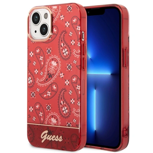 Kup Etui Guess GUHCP14SHGBNHR Apple iPhone 14 červené/red hardcase Bandana Paisley - GUE2009 - {ean13} - Sklep Home Screen