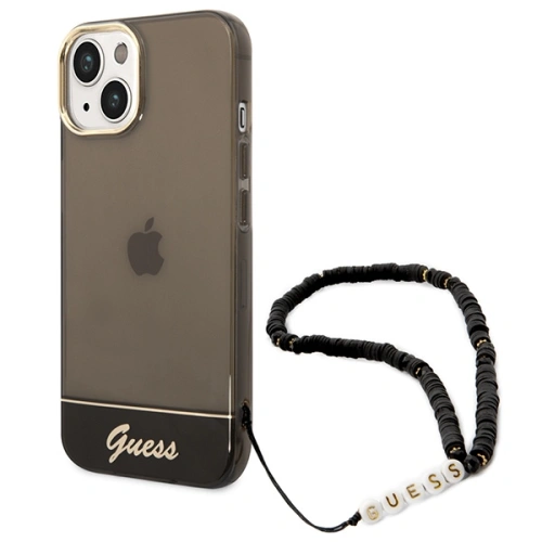 Kup Etui Guess GUHCP14SHGCOHK Apple iPhone 14 černý/black hardcase Translucent Pearl Strap - GUE2010 - {ean13} - Sklep Home Screen