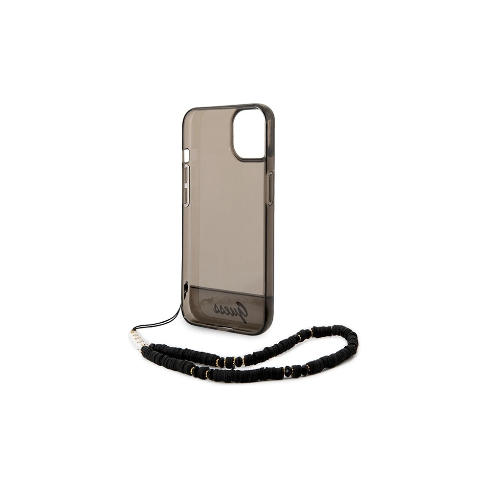 Etui Guess GUHCP14SHGCOHK Apple iPhone 14 czarny/black hardcase Translucent Pearl Strap