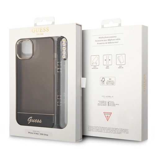 Kup Etui Guess GUHCP14SHGCOHK Apple iPhone 14 černý/black hardcase Translucent Pearl Strap - GUE2010 - {ean13} - Sklep Home Screen
