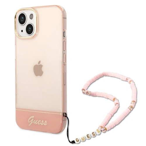 Kup Etui Guess GUHCP14SHGCOHP Apple iPhone 14 růžový/pink hardcase Translucent Pearl Strap - GUE2011 - {ean13} - Sklep Home Screen