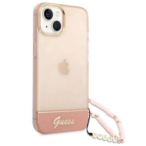 Kup Etui Guess GUHCP14SHGCOHP Apple iPhone 14 růžový/pink hardcase Translucent Pearl Strap - GUE2011 - {ean13} - Sklep Home Screen