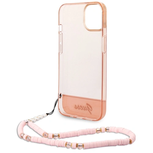 Kup Etui Guess GUHCP14SHGCOHP Apple iPhone 14 růžový/pink hardcase Translucent Pearl Strap - GUE2011 - {ean13} - Sklep Home Screen
