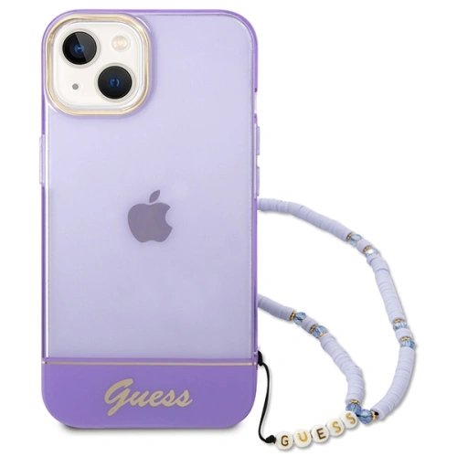 Kup Etui Guess GUHCP14SHGCOHU Apple iPhone 14 fialový/purple hardcase Translucent Pearl Strap - GUE2012 - {ean13} - Sklep Home Screen