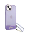 Buy Guess GUHCP14SHGCOHU Apple iPhone 14 purple hardcase Translucent Pearl Strap - GUE2012 - {ean13} - Home Screen Store Europe