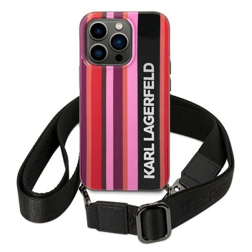 Kup Etui Karl Lagerfeld KLHCP14XSTSTP Apple iPhone 14 Pro Max hardcase rozie/pink Color Stripes Strap - KLD1072 - {ean13} - Sklep Home Screen