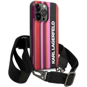 Etui Karl Lagerfeld KLHCP14XSTSTP Apple iPhone 14 Pro Max hardcase różowy/pink Color Stripes Strap