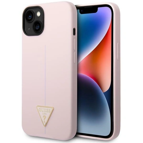 Buy Guess GUHCP14MSLTGU Apple iPhone 14 Plus / 15 Plus purple hardcase Silicone Triangle - GUE2005 - {ean13} - Home Screen Store Europe