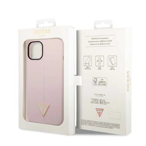Buy Guess GUHCP14MSLTGU Apple iPhone 14 Plus / 15 Plus purple hardcase Silicone Triangle - GUE2005 - {ean13} - Home Screen Store Europe