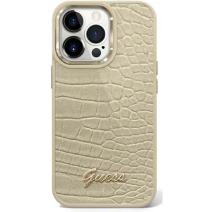 Etui Guess GUHCP14MHGCRHD Apple iPhone 14 Plus / 15 Plus złoty/gold hardcase Croco Collection