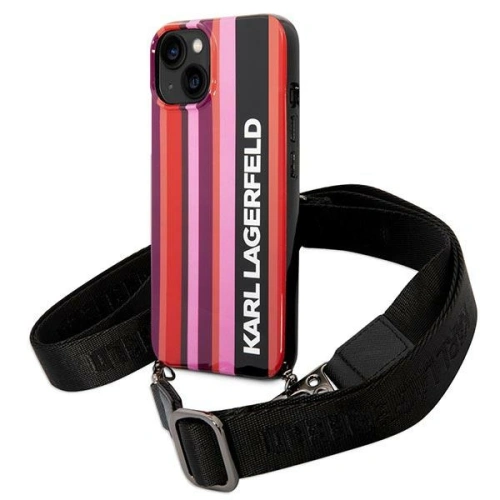 Kup Case Karl Lagerfeld KLHCP14SSTSTP Apple iPhone 14 Hardcase rosa/pink Color Stripes Strap - KLD1058 - {ean13} - Sklep Home Screen